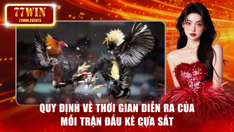 Quy định về thời gian diễn ra của mỗi trận đấu kê cựa sắt